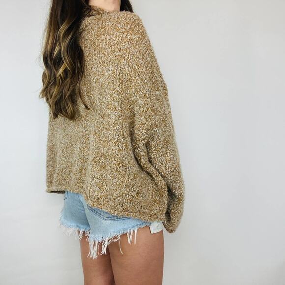 Free People Brown turtleneck boucle Knit Sweater - Picture 6 of 7